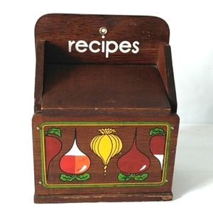 Hand-painted wall/ counter recipe box